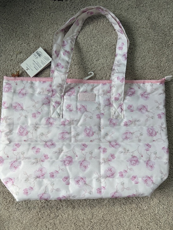 LoveShackFancy Handbags - LoveShackFancy │ Yoobi Ribbon Rosa Quilted Tote Bag